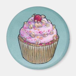Rosa kleiner Kuchen Magnet