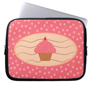 Rosa kleiner Kuchen mit Tupfen Laptopschutzhülle