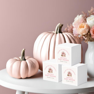 Rosa Kleiner Kürbis Herbst Süßes Mädchen Baby Show Geschenkschachtel