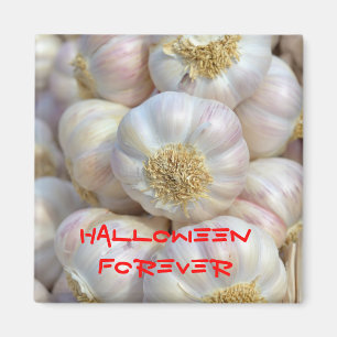 rosa Knoblauch und Halloween Magnet