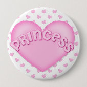 Rosa Knöpfe Prinzessin Heart Backpack Pins Button (Vorderseite)