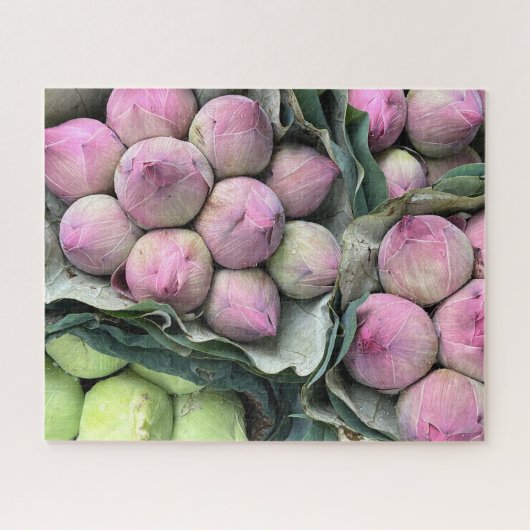 Rosa Knospen der Lotus-Blume Puzzle (Horizontal)