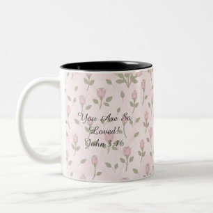 Rosa Knospen Zweifarbige Tasse