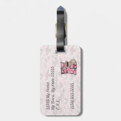 Rosa Koala Bär in Fuax Camouflage für Mädchen Gepäckanhänger (Rückseite vertikal)