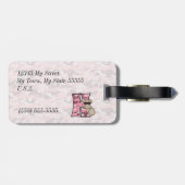 Rosa Koala Bär in Fuax Camouflage für Mädchen Gepäckanhänger (Rückseite horizontal)