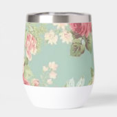 Rosa Kohl-Rose auf Aquarell (Rückseite)