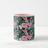 Rosa Kohl Rose Rose Wasserfarbene Tasse (Zentrum)