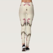 Rosa Kohl-Rosen-Blumen ganz über Druck-Leggings Leggings (Rückseite)