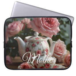Rosa Kohlrose-Tee  Laptopschutzhülle