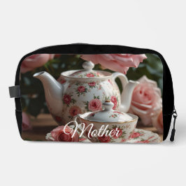 Rosa Kohlrose-Tee Waschbeutel