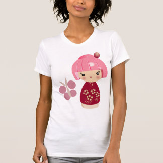 Rosa Kokeshi Dreiergruppe-T-Shirt T-Shirt