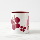 Rosa Kokeshi Dreiergruppe-Tasse Zweifarbige Tasse (Mittel)