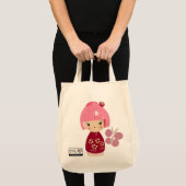 Rosa Kokeshi Tragetasche (Vorderseite (Produkt))