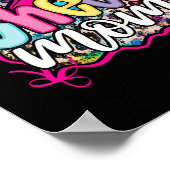 Rosa Kokette Cheer-Mutter Mama Cheerleading-Pom Me Poster (Ecke)