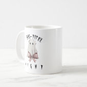 Rosa Kokette Halloween-Geist-Kaffeetasse Kaffeetasse (Vorderseite Links)