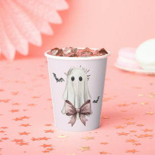 Rosa Kokette Halloween-Geister-Papierbecher Pappbecher
