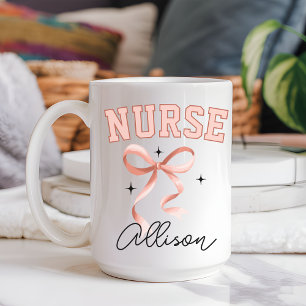 Rosa Kokette Krankenschwester Tasse, Geschenk für  Kaffeetasse