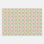 Rosa Kokette Leopard-Weihnachten Geschenkpapier Set (Vorderseite 2)