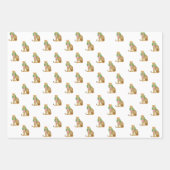 Rosa Kokette Leopard-Weihnachten Geschenkpapier Set (Vorderseite)