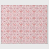 Rosa Kokette-Zuckerstange Geschenkpapier (Flach)