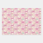 Rosa Kokette-Zuckerstange Geschenkpapier Set (Vorderseite 2)