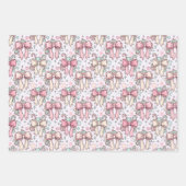 Rosa Kokette-Zuckerstange Geschenkpapier Set (Vorderseite)