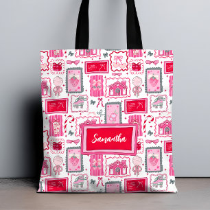 Rosa Koketten-Ästhetik, girly, verspieltes Muster Tasche