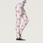 Rosa Koketten-Bögen und -Punkte Leggings (Rechts)