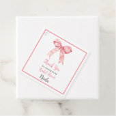 Rosa Koketten-Schleife-Bridal-Shower Geschenkanhänger (Beispiel)