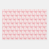 Rosa Koketten-Schleife Geschenkpapier Set (Vorderseite 2)