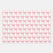 Rosa Koketten-Schleife Geschenkpapier Set (Vorderseite)