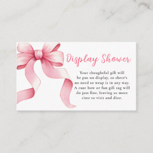Rosa Koketten-Schleifen-Baby-Shower-Display-Dusche Begleitkarte