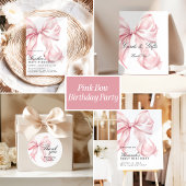 Rosa Koketten-Schleifen-Geburtstagsfeier-Willkomme Wandteppich