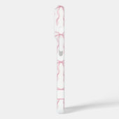 Rosa Koketten Schleifen Monogramm Case-Mate iPhone Hülle (Rückseite / Links)