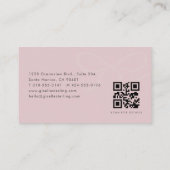 Rosa Koketten-Schleifen-QR-Code Visitenkarte (Rückseite)