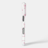 Rosa Kokettenbögen Gestreift Monogrammiert Case-Mate iPhone Hülle (Rückseite / Rechts)