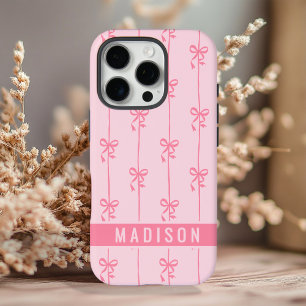 Rosa Kokettenbögen Moderne Personalisierte Name We iPhone 16 Pro Hülle