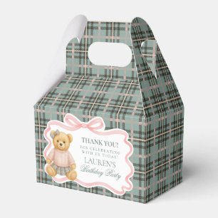 Rosa Koketterie-Bogen-Bär-Mädchen-Geburtstags-Gesc Geschenkschachtel