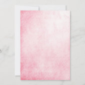 Rosa Kolibri-Aquarell-Hochzeits-Einladung Einladung (Rückseite)