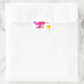 Rosa Kolibris Runder Aufkleber (Tasche)