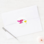 Rosa Kolibris Runder Aufkleber (Umschlag)