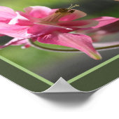 Rosa Kolumne Blume Nah Abstrakt Poster (Ecke)