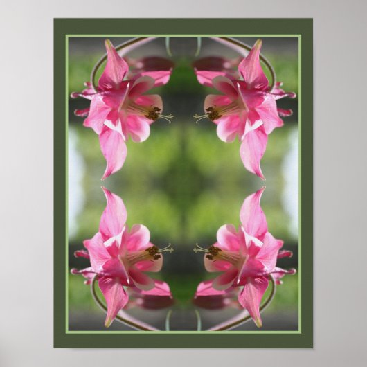 Rosa Kolumne Blume Nah Abstrakt Poster (Vorne)