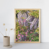 Rosa Kolumne und Lila Wisteria Fotodruck