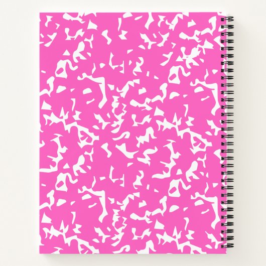 Rosa Komposition Spiralheft Notizblock (Rückseite)