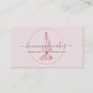 Rosa Konditorei-Tüten-Logo Chef Bäckerei Visitenkarte