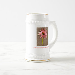 Rosa Kone-Blume - Ich bin meine Geliebte und meine Bierglas