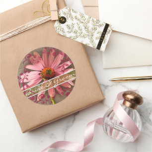 Rosa Kone-Blume - Ich bin meine Geliebte und meine Runder Aufkleber