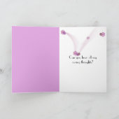 Rosa Kone-Blume Karte (Innenseite)