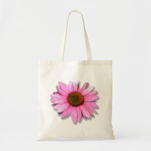 Rosa Kone-Blume Weißer Hintergrund oder DIY-Farb Tragetasche